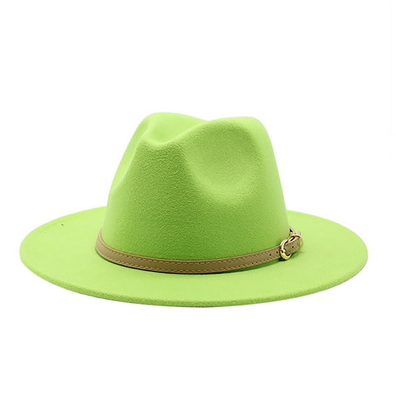 FADAACAI Felt Hats for Men,Cowboy Hat for Women Classic Roll Up Buckle Belt Women Wide Brim Cowboy Hat,Felt Hats for Men,Mens Dress Hats Clearance!