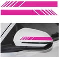thumbnail image 1 of Yazoeia 2PCS Car Rear View Mirror Stickers, Waterproof Auto Side Rearview Mirrors Decal Stripes, Universal Anti-Collision Striped Automotive Warning Stripes for Most Vehicles (Pink) CJC912-114735, 1 of 6