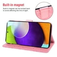 thumbnail image 4 of Compatible with Samsung Galaxy A52/A52S 5G Wallet Phone Case and Tempered Glass Screen Protector Flip Credit Card Holder Stand Mandala Flower Cell Cover for A 52 S 4G G5 52A S52 52S Women Men Pink, 4 of 8