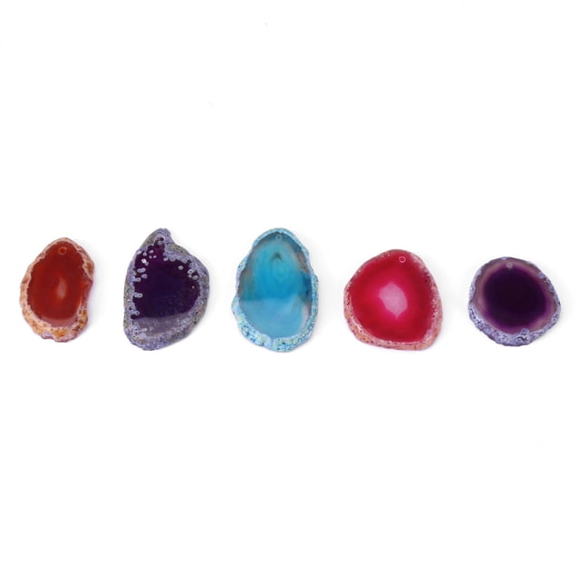 Agate Slab,5Pcs 30-40mm Multi uses Natural Agate Slice Agate Slice Lot Built for the Future
