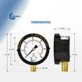 thumbnail image 6 of Pool Filter Pressure Gauge, CARBO INSTRUMENTS, Clean Filter Indicator for Swimming Pool Filter, Spa, Aquarium, 0-60 psi, 1/4" NPT Brass Lower Connection, Adjustable Ring to Suit Most Filter Types, 6 of 6