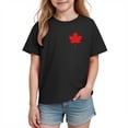 thumbnail image 2 of Zpanxa T-Shirts pour Tout-Petites Fille Imprimé Feuille d'Érable Manches Courtes Col Rond Haut Décontracté en Coton 3 Ans, 2 of 6
