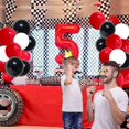 thumbnail image 3 of Kit de 94 globos de confeti negro y rojo, 12 pulgadas, globos de confeti negro, rojo y blanco con cinta de globos para bodas, cumpleaños, 3 of 4