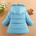 thumbnail image 3 of Hicidod Winter Jacket for Girls Fleece Line Hooded Fur Trim Down Coats Padded Widproof Warm Fashion Solid Color Outwear, 3 of 4