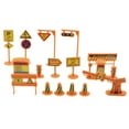 thumbnail image 2 of kusrkot 14 Pcs Panneau de Signalisation Modèle Jouet pour Mini Rue Bâtiment, 2 of 9