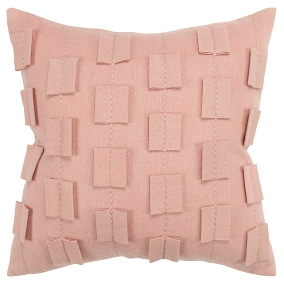 Donny Osmond Stripe 20" x 20" Wool Felt Pillow Cover in Blush