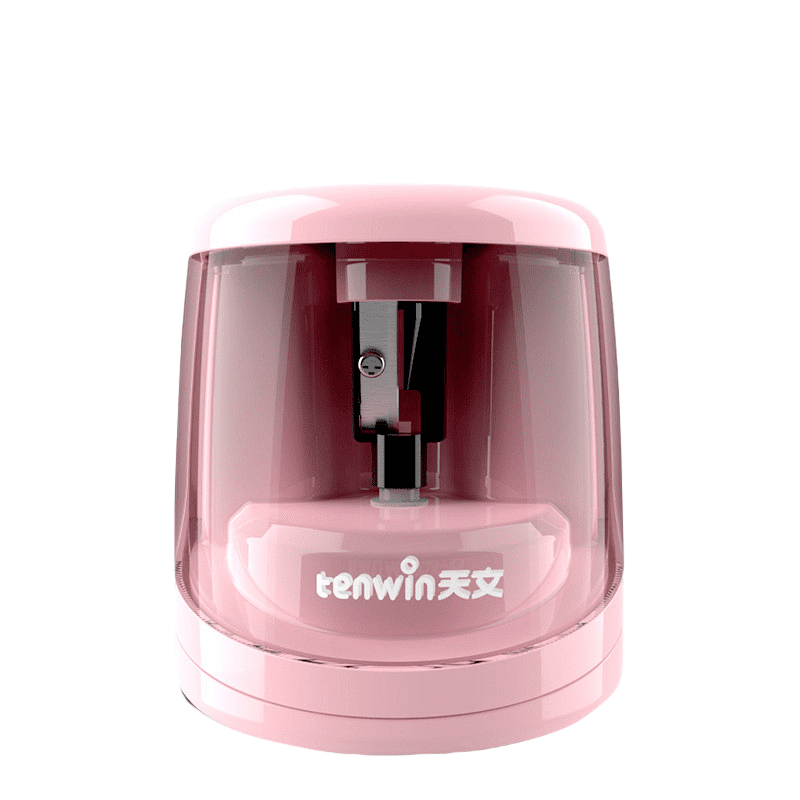 HCXIN Pencil Sharpener for Kids Battery Powered, Pink Electric Pencil Sharpener for Colored