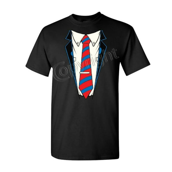 Tee Hunt Shirt and Tie T-Shirt Office Suit Casual Funny Cotton Tee