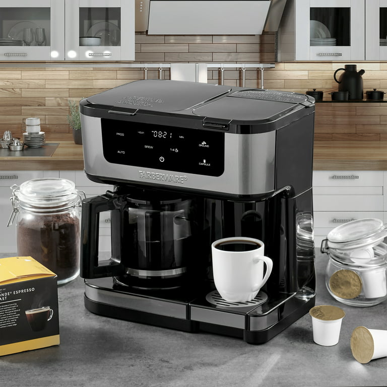 Farberware FW61100042831U Side by Side Coffee Maker, Single Serve or 12  Cups