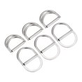 thumbnail image 1 of Doble D-Anillo Hebillas, 6uds 40mm(1,57") Metal Ajustable Multiuso D Anillos para Ropa Cintura Vestido Correas Bolsos Bufanda, Plateado Tono, 1 of 5
