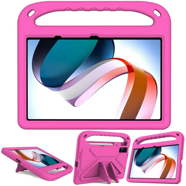 Kids Safe EVA Stand Case For Xiaomi Pad 6 5 Pro Pad6 Redmi Pad SE 11 Inch 10.61 2022 ShockProof Tablet Cover Mi Pad 4 Plus Case rose-JG Redmi Pad 10.6 inch