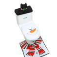 thumbnail image 4 of Coxeer Toilet Tank Cover Set Soft 3PCS Bathroom Cover Set Bath Lid Cover for Christmas, 4 of 6