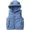 Blue, variant on Kids Bear Ear Hooded Quilted Vest Sleeveless Warm Zip Up Outerwear with Bear Pockets for Playground School Cold Weather,3-4 Years