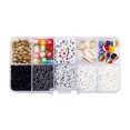 thumbnail image 1 of Kit de 10 cuentas de arcilla de colores con cuadrícula, cuentas con letras y cordón opaco para manualidades. C, 1 of 9