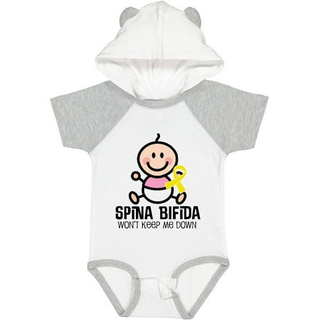 

Inktastic Spina Bifida Baby Girl Awareness Ribbon Gift Baby Girl Bodysuit