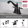 thumbnail image 3 of Delta MYN46-MB Mylan -Serviette, Noir Mat, 3 of 8