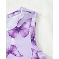 thumbnail image 5 of Kucnuzki 2T Toddler Girls Swimsuit Set 3T Kid Girl Bathing Suit Ruffle Sleeveless Butterfly Bowknot Beach Bikini Tankini Swimwear 2pcs Purple, 5 of 10