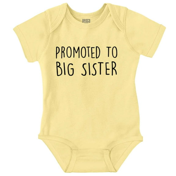 Promoted Big Sister Expecting Sibling Bodysuit Jumper Girls Infant Baby Brisco Brands 12M