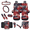 American Patriotic Pattern, variant on HUIACONG Desert Camouflage Pattern Car Accessories Full Set, with Car Seat Belt Cushion Car Armrest Box Protector Car Trash Bin Car Cup Holder Coasters