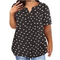 thumbnail image 1 of Économies en Liquidation! BEFOKA T-Shirt Grande Taille pour Femmes, Blouse Décontractée d'Été pour Femmes, T-Shirt à Manches Courtes Imprimé Col Rond Ample pour Femmes, 1 of 4