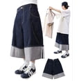 thumbnail image 3 of Pantalones vaqueros azules oscuros de pierna ancha y cintura alta estilo retro americano Y2K, nuevos, sueltos, casuales, sencillos, lavados, estilo hip-hop, pantalones rectos de talla grande, 3 of 3