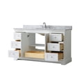 thumbnail image 3 of Wyndham Collection 60" Oval-Sink Wood Single Bathroom Vanity in White, 3 of 5