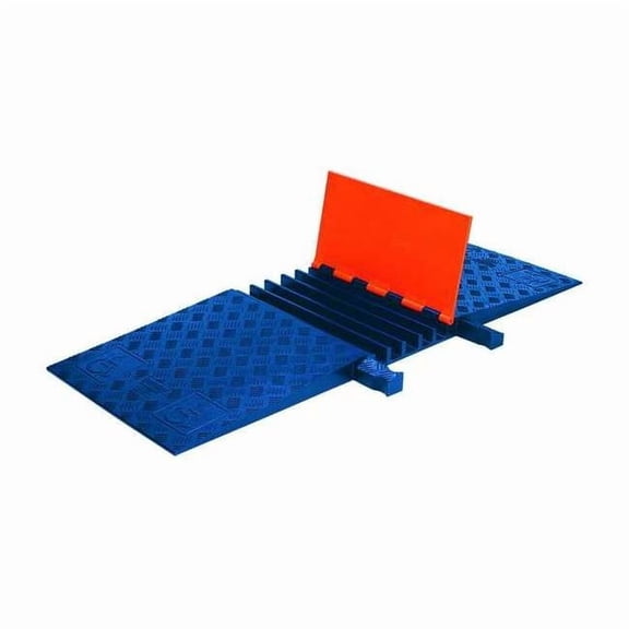Checkers Cable Protector,Hinged,5 Channels,1.5ft. GD5X125ADAO/BLU