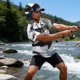 thumbnail image 2 of OIOLOYJM Mens Hoodies Sun Protection UPF Camo Short Sleeve Hooded Shirts Rash Guard Quick Dry Running Fishing Clothes Multicolor 3XL, 2 of 5