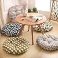 thumbnail image 5 of LLC Coussin de Chaise d'Extérieur Rond 40 cm, Coton et Lin, Hérisson Fleur et Coussin d'Assise Imprimé Animal, 5 of 5