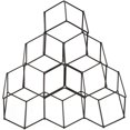 thumbnail image 3 of Black Wire Wine Rack, Modern Wine Bottle Holder Stand, Freestanding Wine Rack, No Assembly Required, Suitable for Kitchen Counter, 3 of 4
