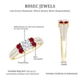 thumbnail image 5 of Rosec Jewels Lab Created Diamond Mens Engagement Ring with Ruby (Authentically Certified), 14K Yellow Gold, US 11.50, 5 of 8