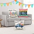 thumbnail image 5 of Easter Throw Pillow Covers 18x18 Set of 4,Easter Egg Truck Pillow Covers Spring Easter Rabbit Bunny Eggs Hunt Cushion Covers for Couch Sofa Home Outdoor Decorative 18inches, 5 of 6