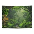 thumbnail image 6 of BCIIG  Forest Tapestry Nature Tree Cave Tapestry Wall Hanging Misty Forest Tapestry Stream Through Rainforest Tapestry Landscape Wall Tapestry Jungle Creek Psychedelic Tapestry for Living Room, 6 of 7