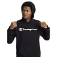 thumbnail image 4 of Champion Men's Powerblend Pullover Fleece Hoodie, Standard Unisex Fit, Midweight Fleece, Script Logo,Sizes S-4X, 4 of 7