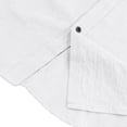 thumbnail image 6 of LODIENY Men’s Summer Linen Shirt Athletic Sleeveless Button Down Shirts Lightweight Cardigan Hooded Shirt Outdoor Casual Drawstring Tops White XL, 6 of 10