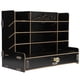 thumbnail image 2 of Caja de almacenamiento de madera para bolígrafos y artículos de papelería, organizador de escritorio moderno y negro que ahorra espacio, 2 of 8