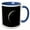 Blue/White, variant on 3drose, Way over Yonder Scene from Space with an Asteroid and Distant Blue Planet, 11oz Mug
