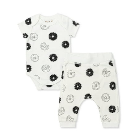 M+A by Monica + Andy Organic Cotton Baby First Moves Set, Sizes Preemie-9 Months