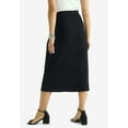 thumbnail image 2 of Jessica London Women's Plus Size Faux Wrap Midi Skirt, 2 of 3