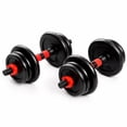 thumbnail image 1 of Set De 2 Mancuernas Ajustables X-Rush Negro De 30 Kg Con Discos De Metal Y Barras De Acero, 1 of 8