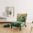 thumbnail image 2 of Designart "Nostalgic Remix II" Chaise d'Appoint Verte Abstraite Collages - Fauteuil Moderne pour Salon, 2 of 7