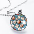 thumbnail image 2 of Baseball Glass Circular Pendant Necklace - Women's Jewelry, 2 of 5