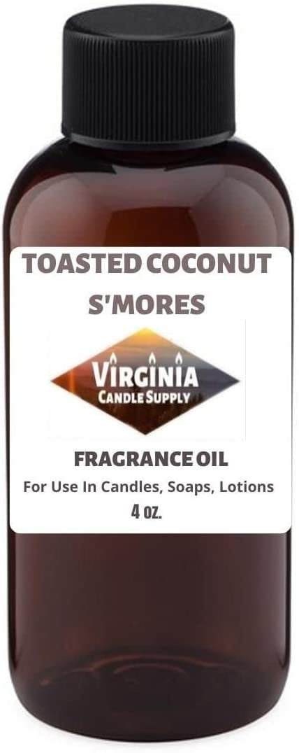 Toasted Coconut S'mores Fragrance Oil Our Version of The Brand Name 4 oz Bottle for Candle Making, Soap Making, Tart Making, Room Sprays, Lotions, Car