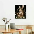 thumbnail image 3 of Awypu  Bunny Basket Easter Eggs And Flower Canvas Wall Decor, Animal Poster Wall Decor, Easter Print Picture for Living Room Bedroom Home Farmhouse Wall Decorations, 3 of 5