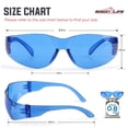 thumbnail image 3 of Safe Handler Full Color Blue Safety Glasses For Men/Women (Pack of 12), ANSI Z87.1, Scratch & Impact Resistant, One Size, 3 of 6