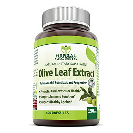 Herbal Secrets Olive Leaf Extract - 150 Mg, 120 (Best Olive Leaf Extract For Herpes)