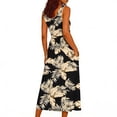thumbnail image 3 of Aoochasliy Summer Dresses for Women Flowy Casual Sleeveless Dress Beach Vacation Floral Tank Sundresses Loose Fit Maxi Dress Resort Wear, 3 of 5