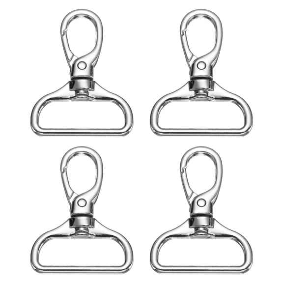 Uxcell Swivel Clasps, (1 Inch, Bronze) (4 Pcs), Metal Swivel Snap Hooks Curved Oval Trigger Snap Lobster Clips, Suit for - Keychain/Making DIY Crafts/Purse Hardware