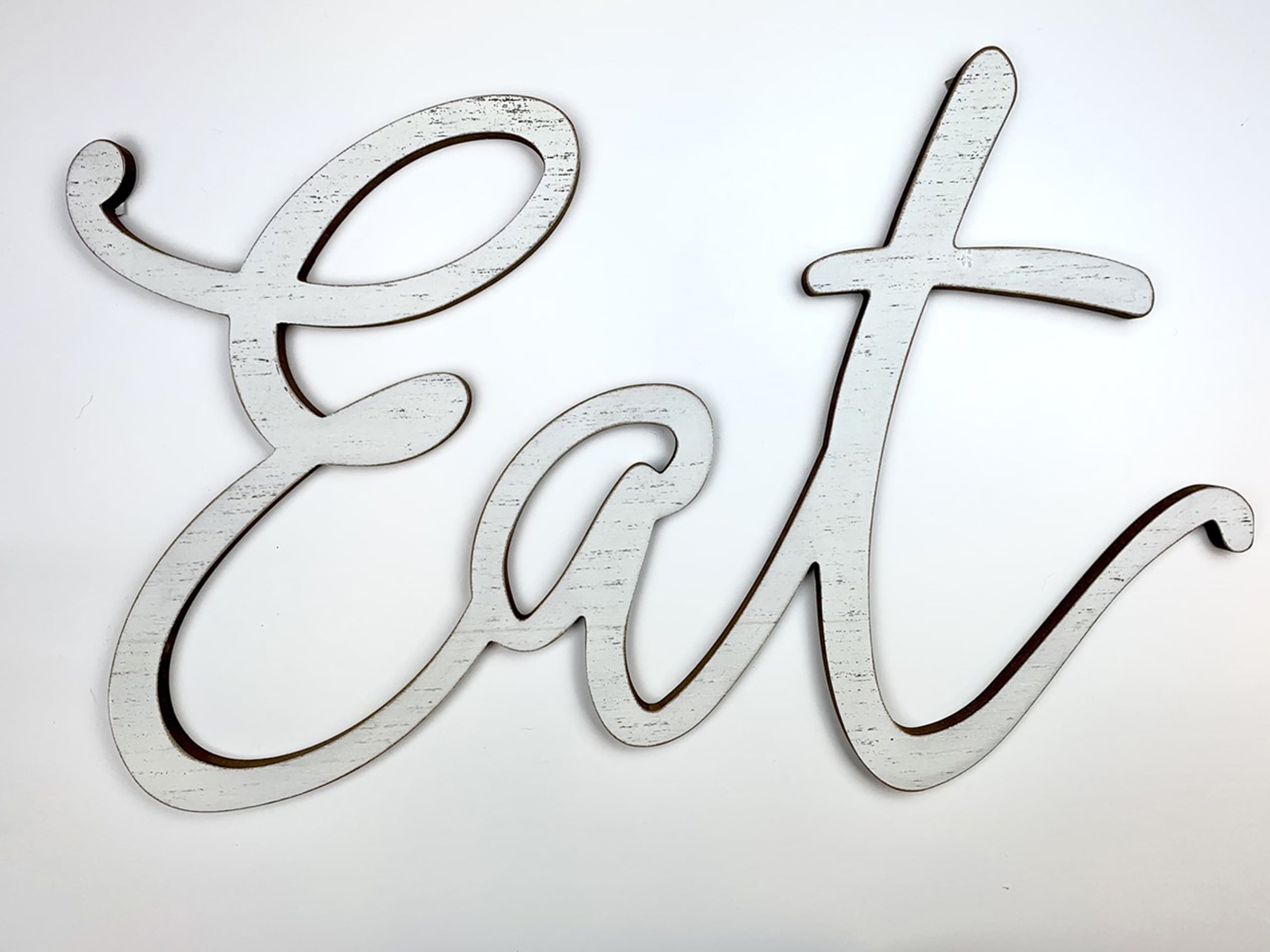 Parisloft Rustic Wood Eat Word For Wall Hanging Decor For Kitchen Or 