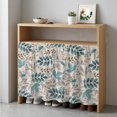 thumbnail image 5 of Teal Leaves Fall Cabinet Dishwasher Hidden Curtains, Privacy Closet Door Curtain, Thanksgiving Botanical Linen Texture Adhesive Dust Proof Under Sink Skirt for Bathroom Kitchen 35"x35", 5 of 8
